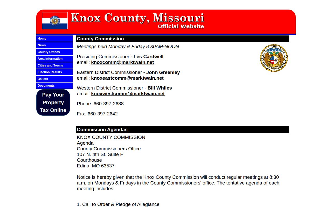 Knox County offices directory for recent arrest and records contacts