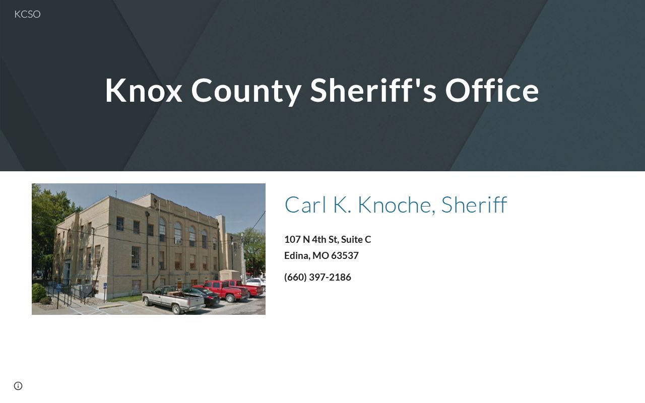 Official Knox County Sheriff website for recent arrest record access