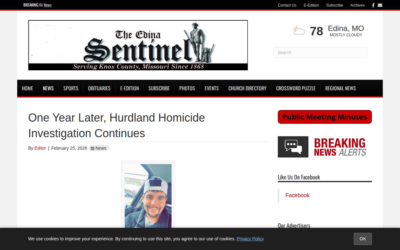 Edina Sentinel Hurdland investigation report distinguished from arrest records